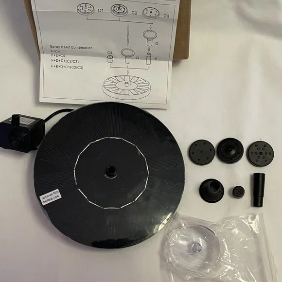 SOLAR POWERED FOUNTAIN PUMP Kit with Manual NEW and UNUSED 1104H - Picture 4 of 7